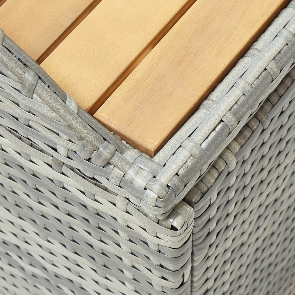 Garden Storage Bench 120 Cm Poly Rattan