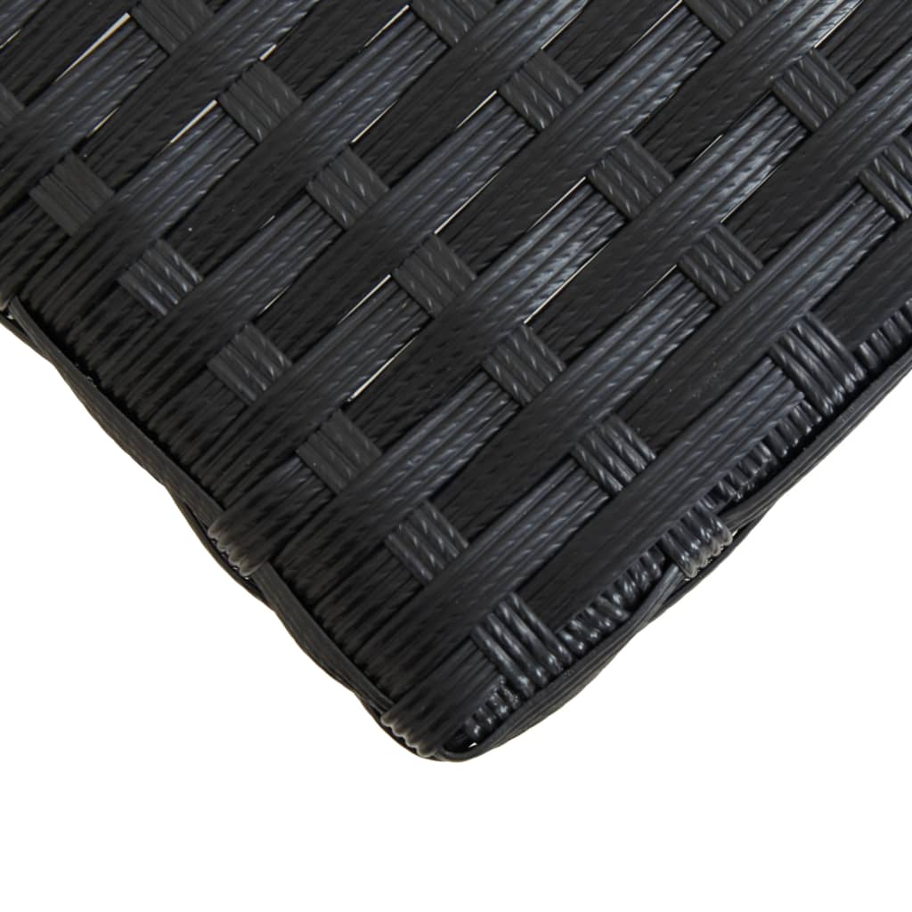 Garden Bench 120 Cm Poly Rattan And Solid Acacia Wood