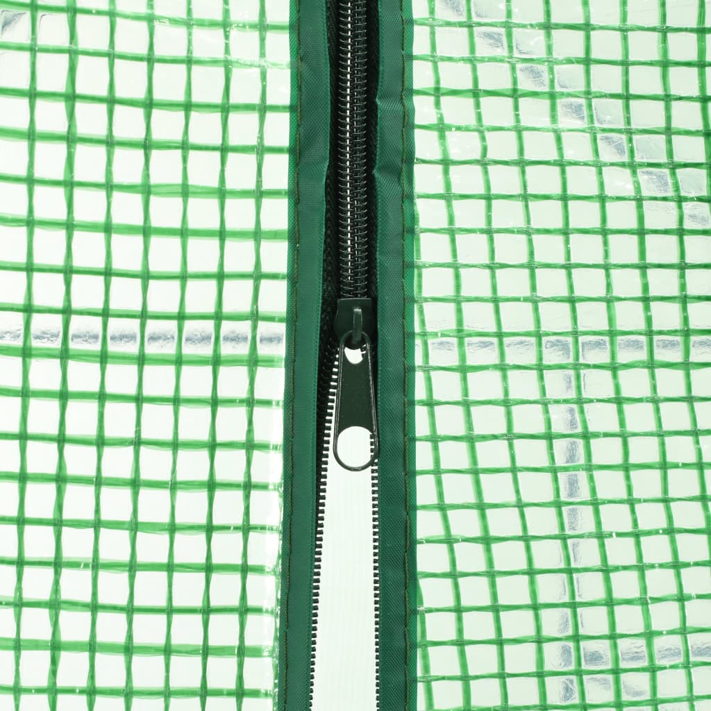 Walk-In Greenhouse With 12 Shelves Steel 143X214X196 Cm