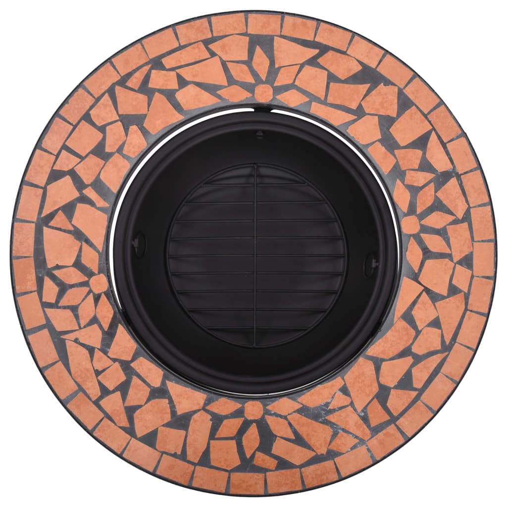 Mosaic Fire Pit 68Cm Ceramic