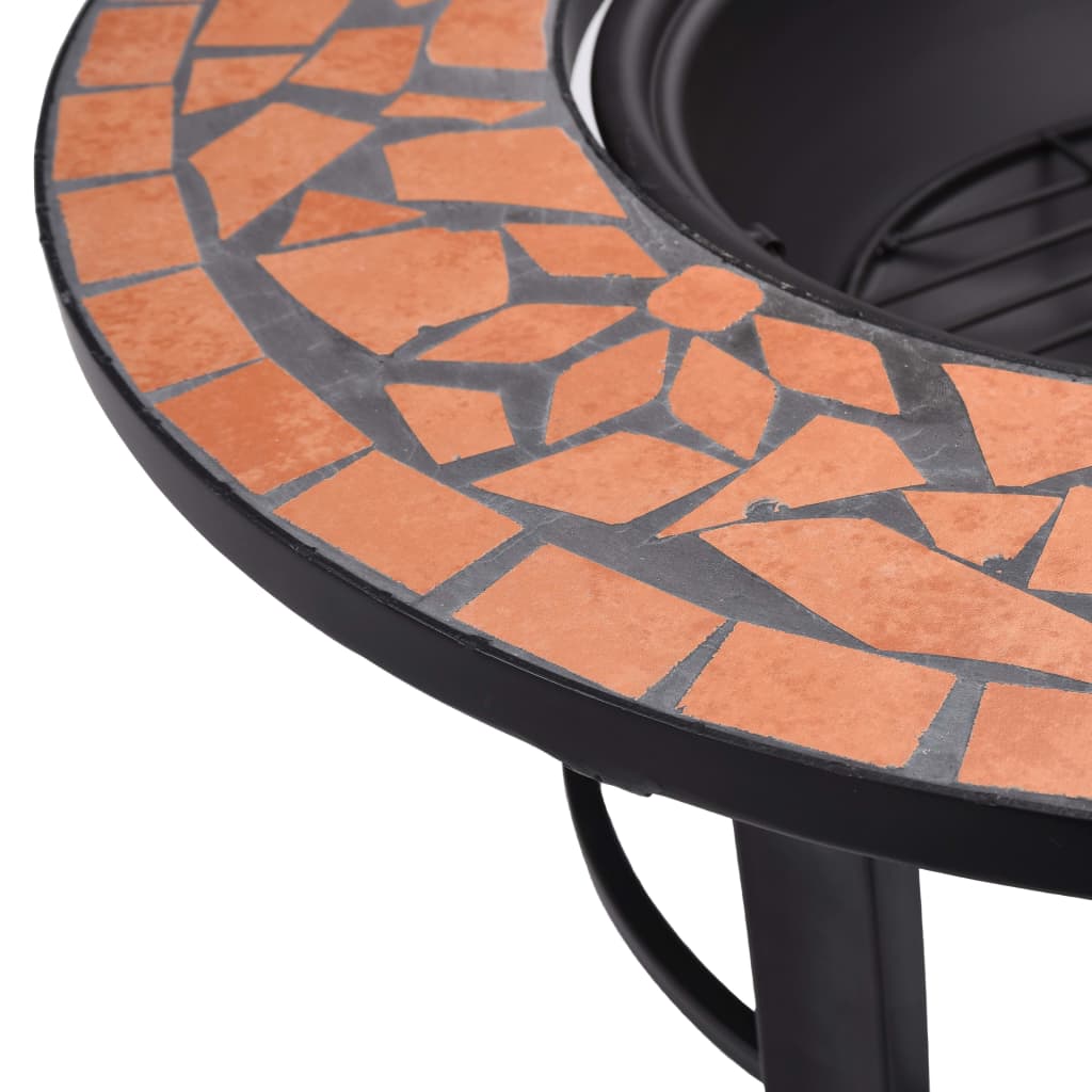 Mosaic Fire Pit 68Cm Ceramic