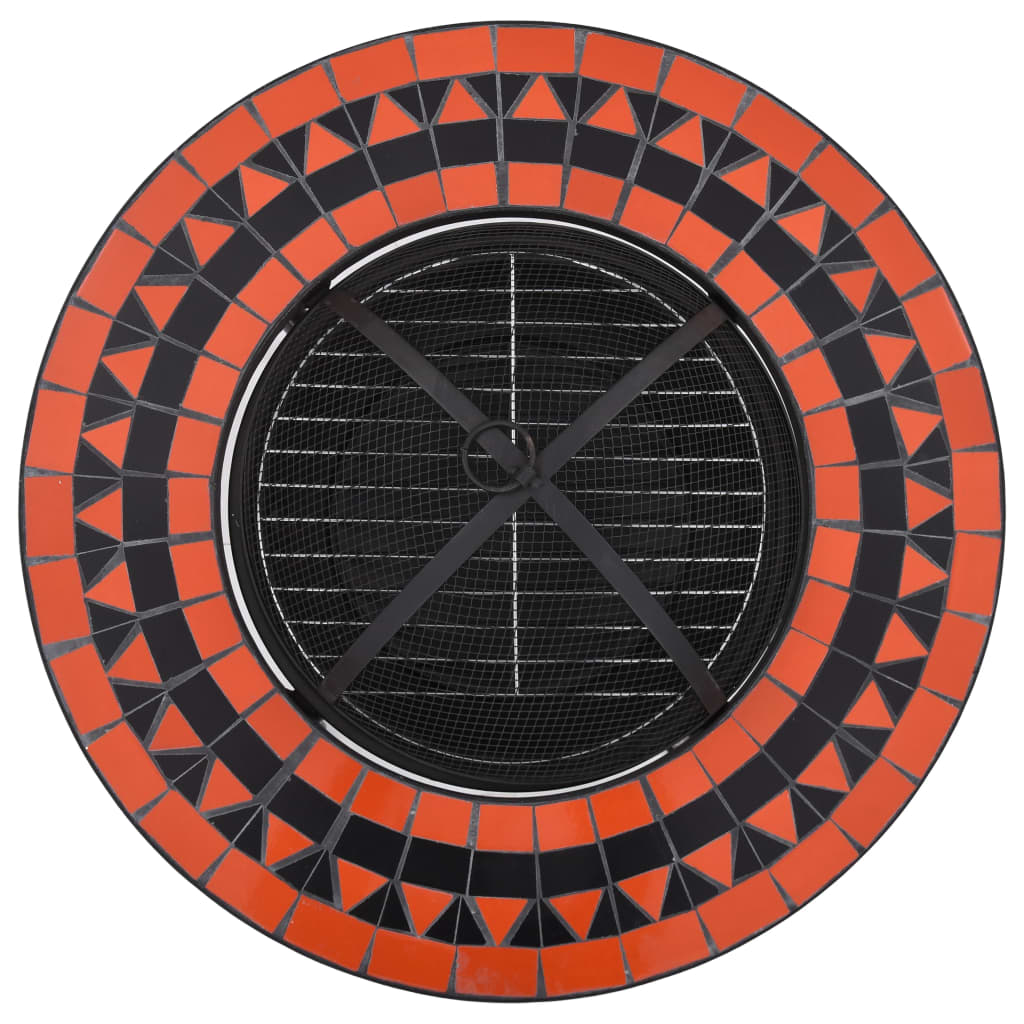 Mosaic Fire Pit Table 68 Cm Ceramic