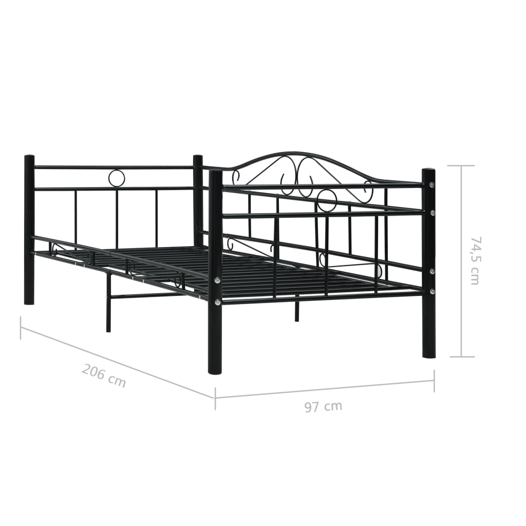 Daybed Frame Without Mattress Metal 90X200Cm