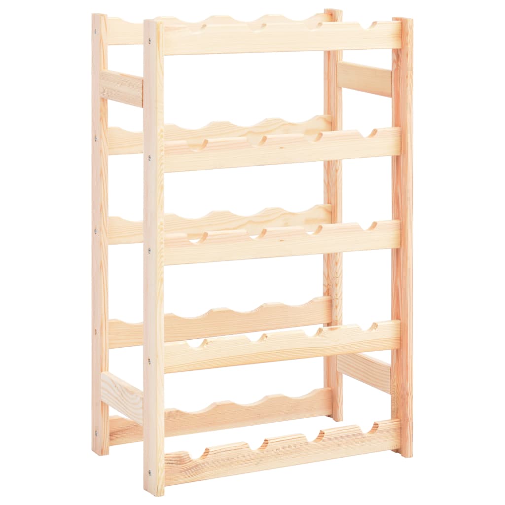 Wine Rack For 30 Bottles Pinewood