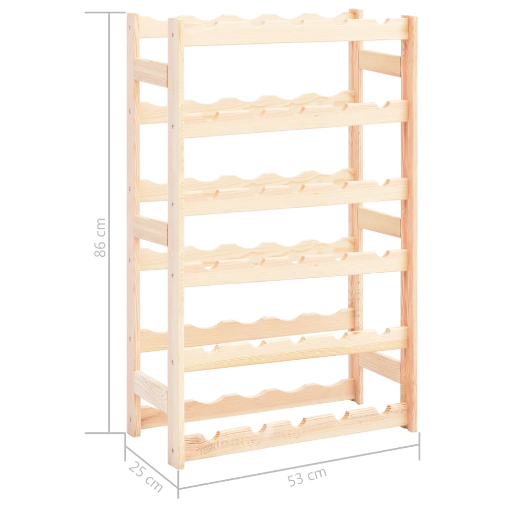 Wine Rack For 30 Bottles Pinewood