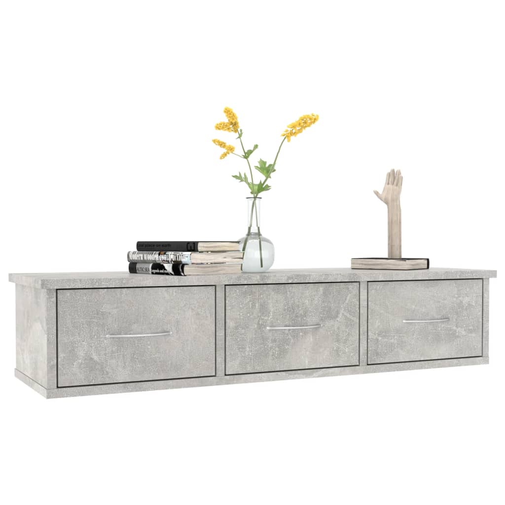 Wall-Mounted Drawer Shelf 88X26X18.5 Cm Engineered Wood