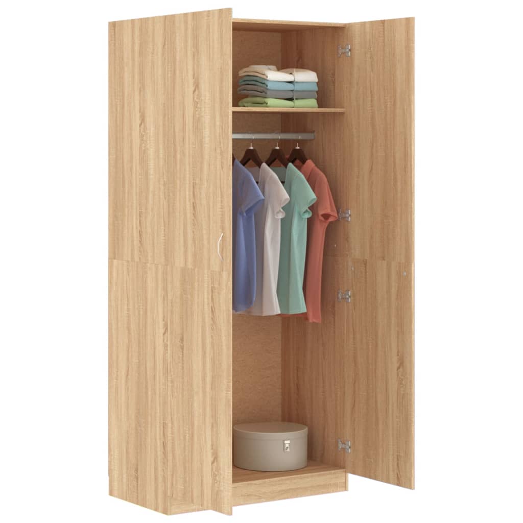 Wardrobe 90X52X200 Cm Engineered Wood