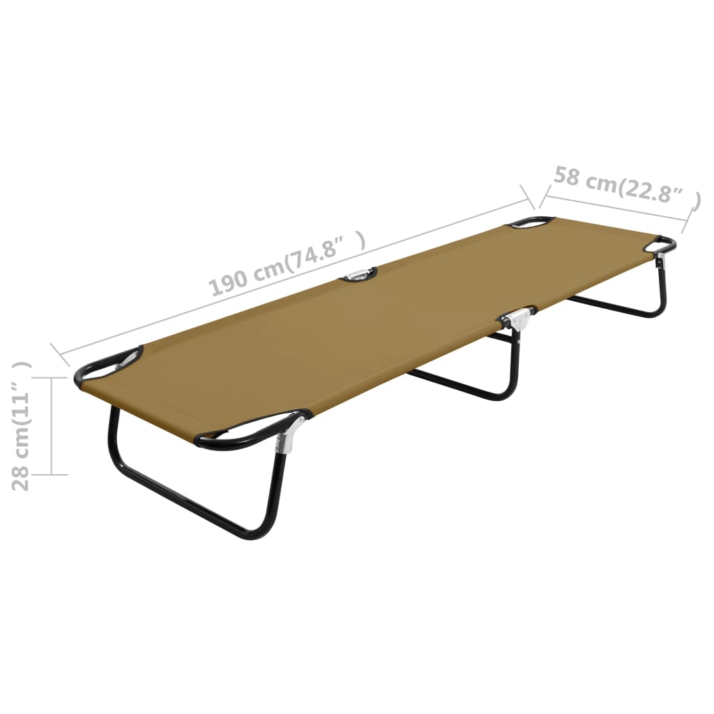Folding Sun Lounger Steel
