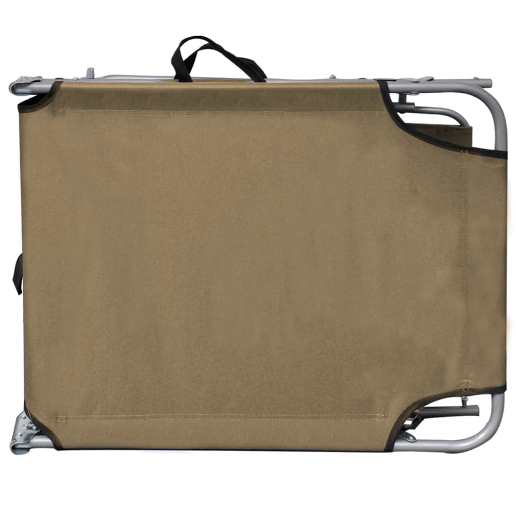 Folding Sun Lounger With Canopy Aluminium