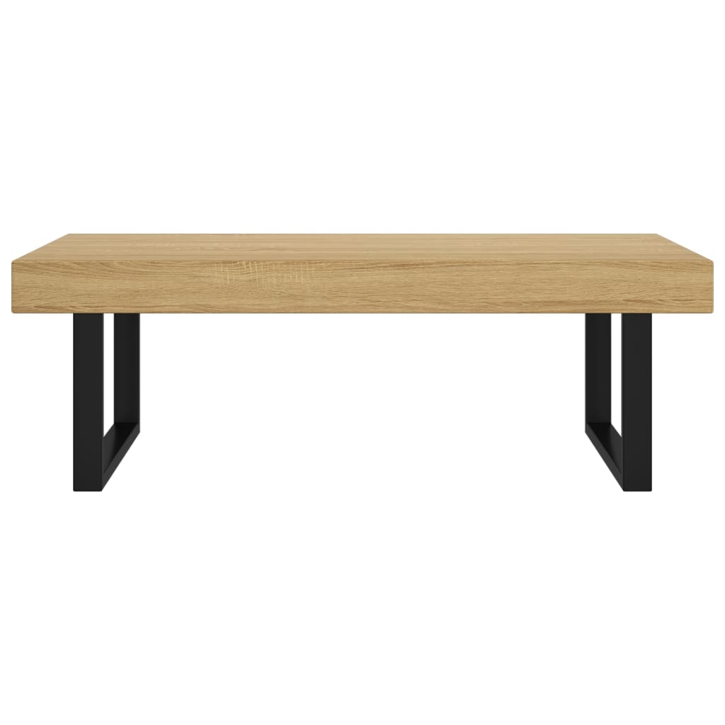 Coffee Table And Black 120X60X40 Cm Mdf And Iron