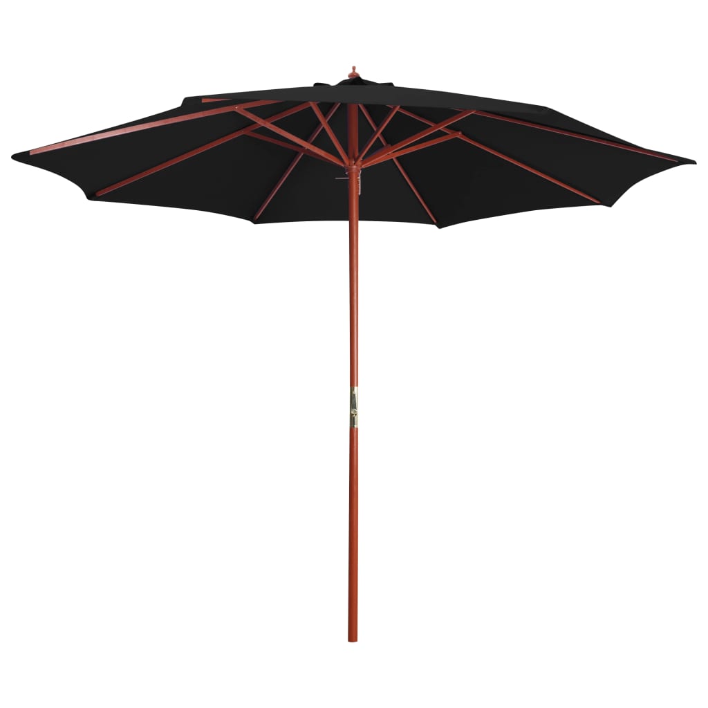 Garden Parasol With Wooden Pole 300X258 Cm