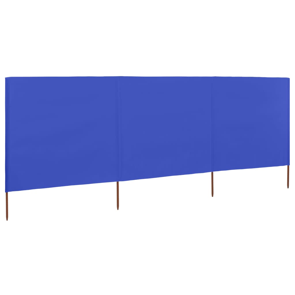 3-Panel Wind Screen Fabric Azure