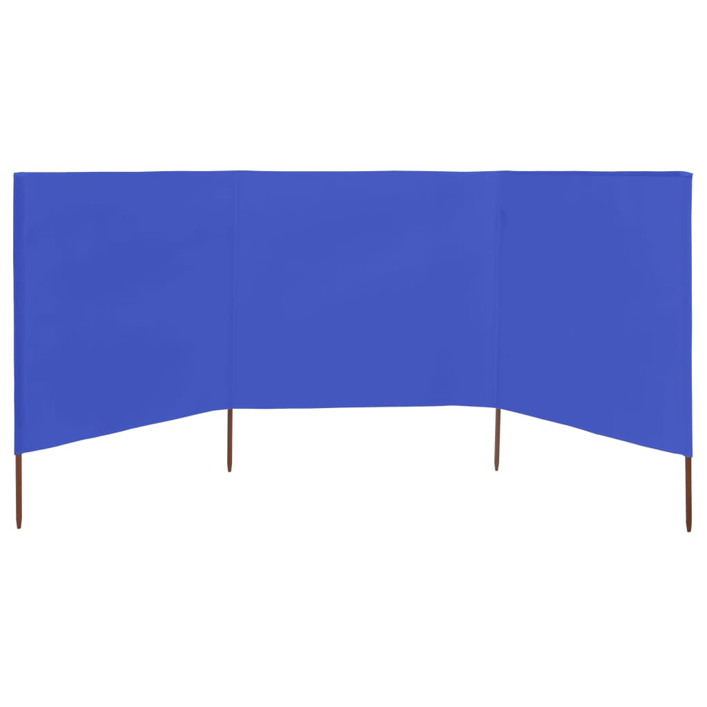 3-Panel Wind Screen Fabric Azure