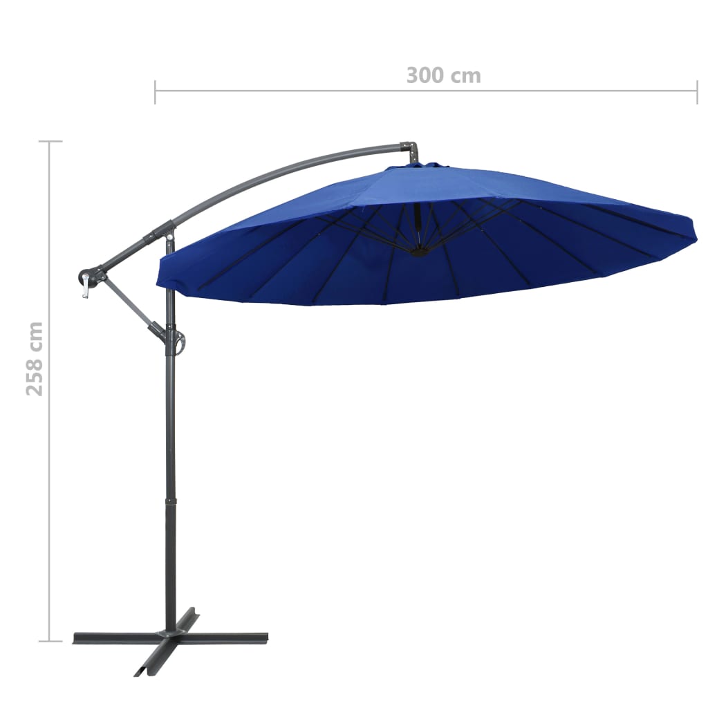 Hanging Garden Parasol 3 M Aluminium Pole