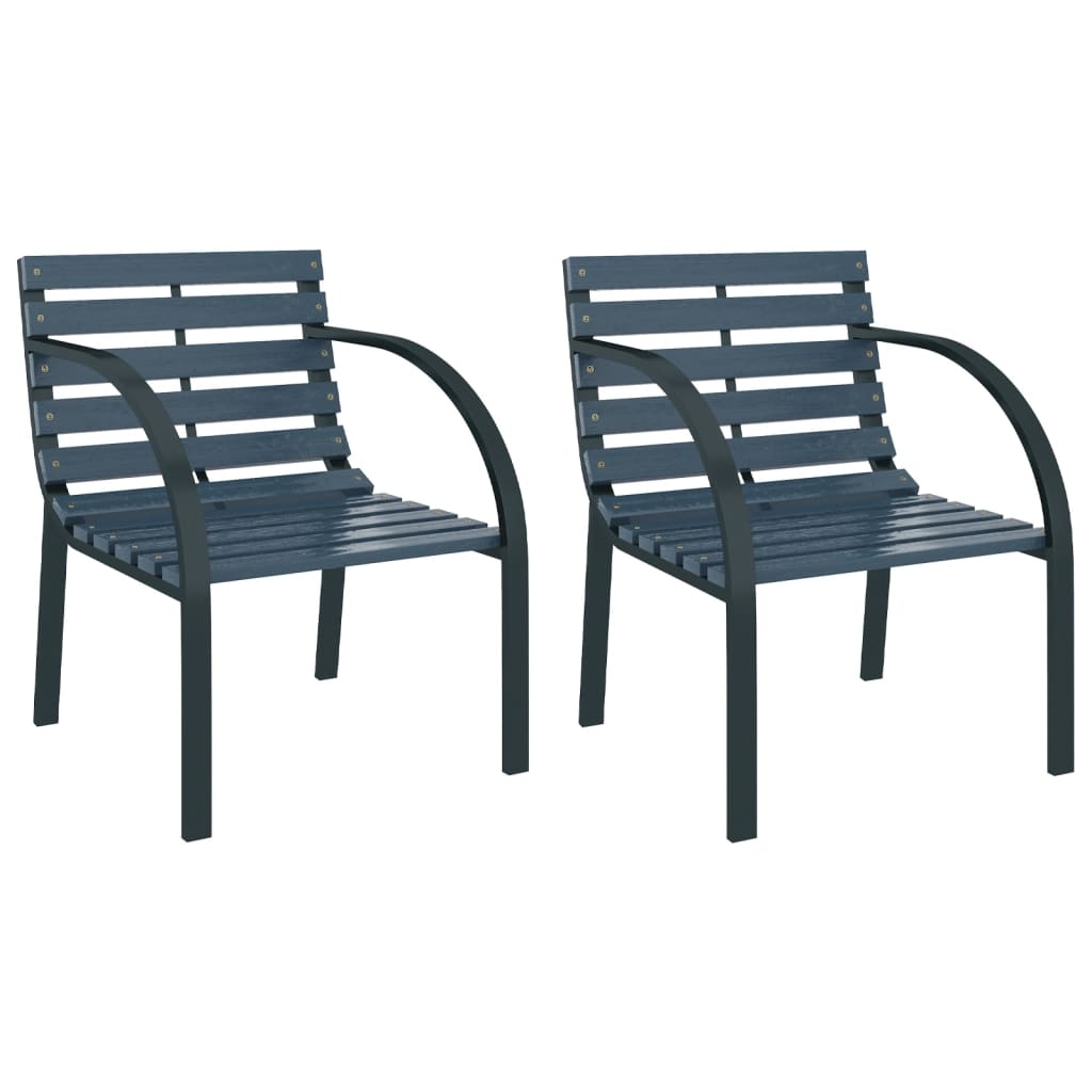 Garden Chairs 2 Pcs Wood