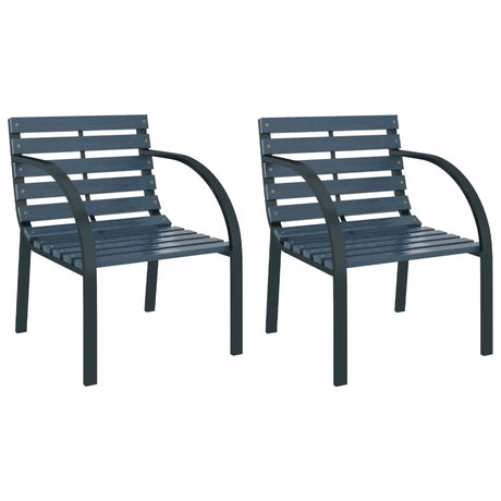 Garden Chairs 2 Pcs Wood