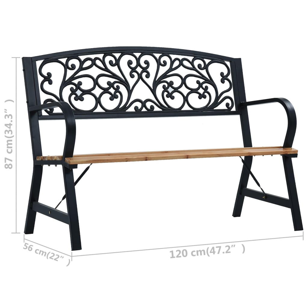 Garden Bench 120 Cm Wood