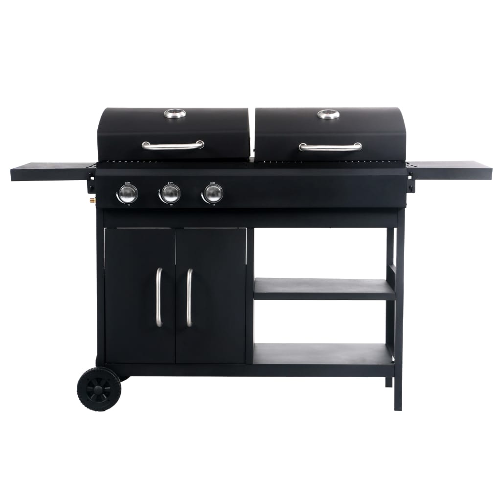 Gas Charcoal Combo Grill With 3 Burners