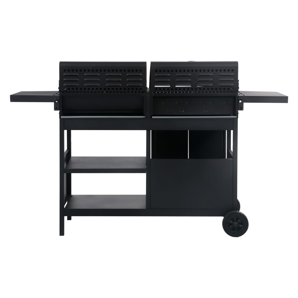 Gas Charcoal Combo Grill With 3 Burners