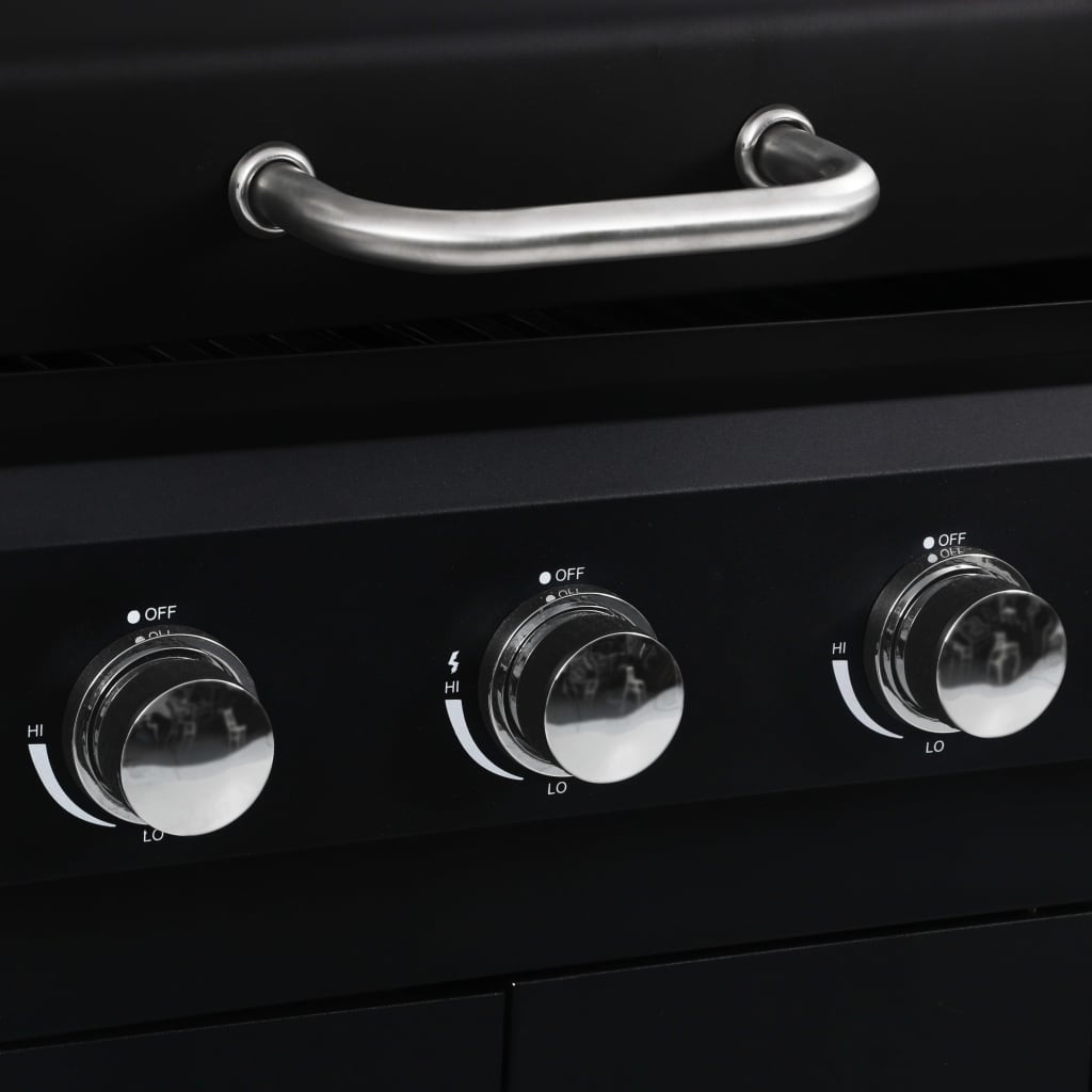 Gas Charcoal Combo Grill With 3 Burners