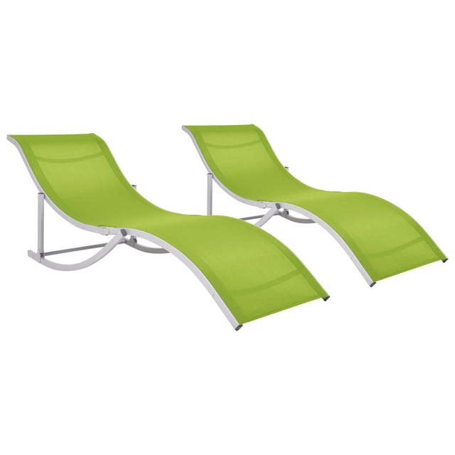 Folding Sun Loungers 2 Pcs Textilene