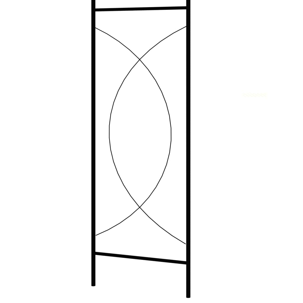 Garden Arch Black 150X34X240 Cm Iron
