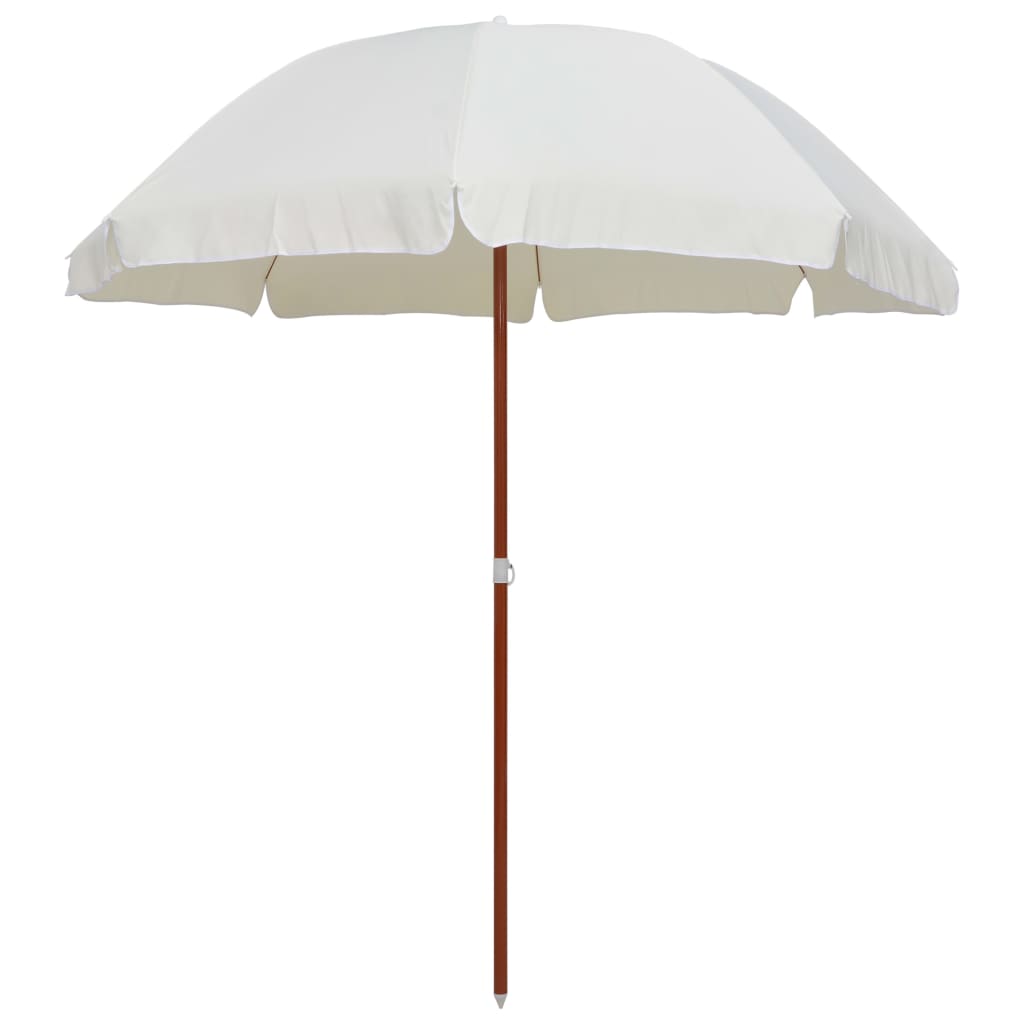 Garden Parasol With Steel Pole