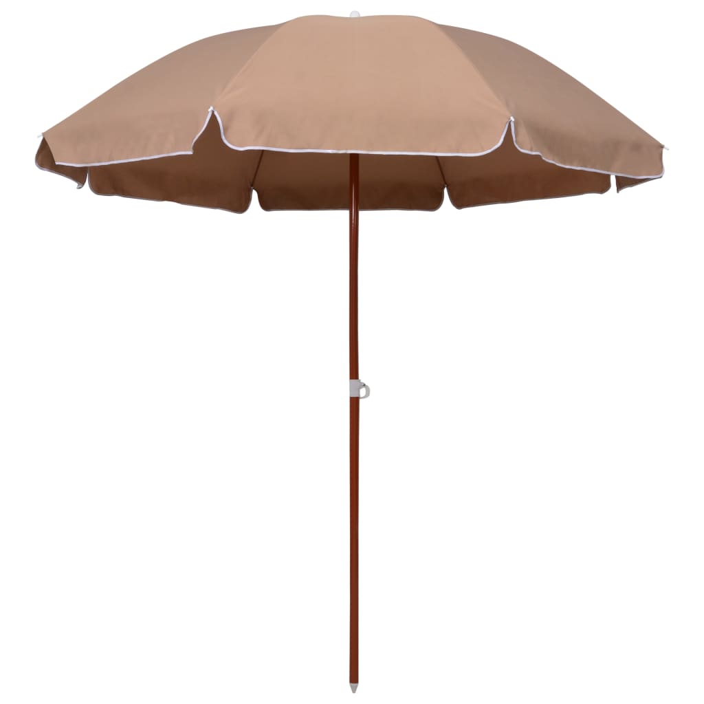 Garden Parasol With Steel Pole
