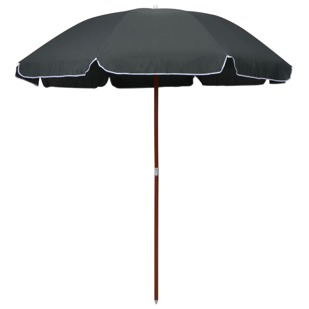 Garden Parasol With Steel Pole