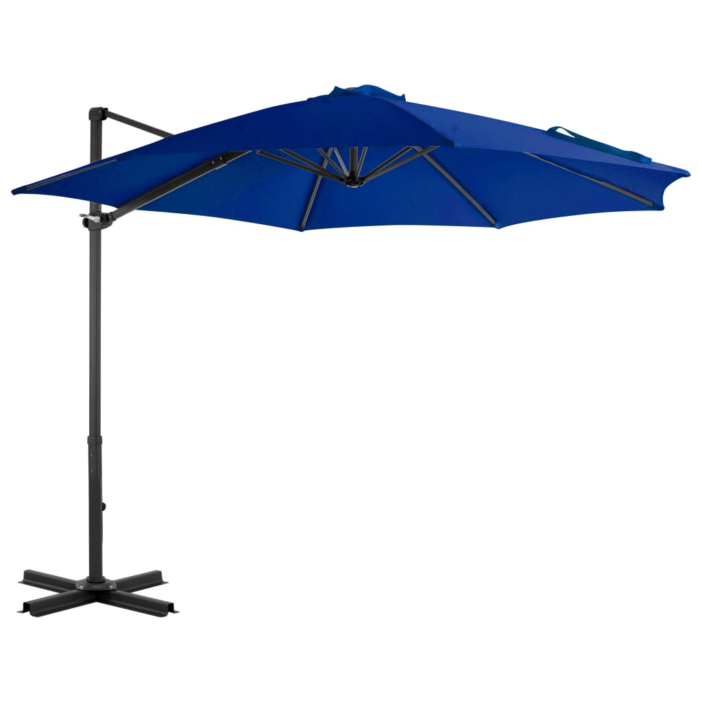 Cantilever Garden Parasol With Aluminium Pole Azure 300 Cm
