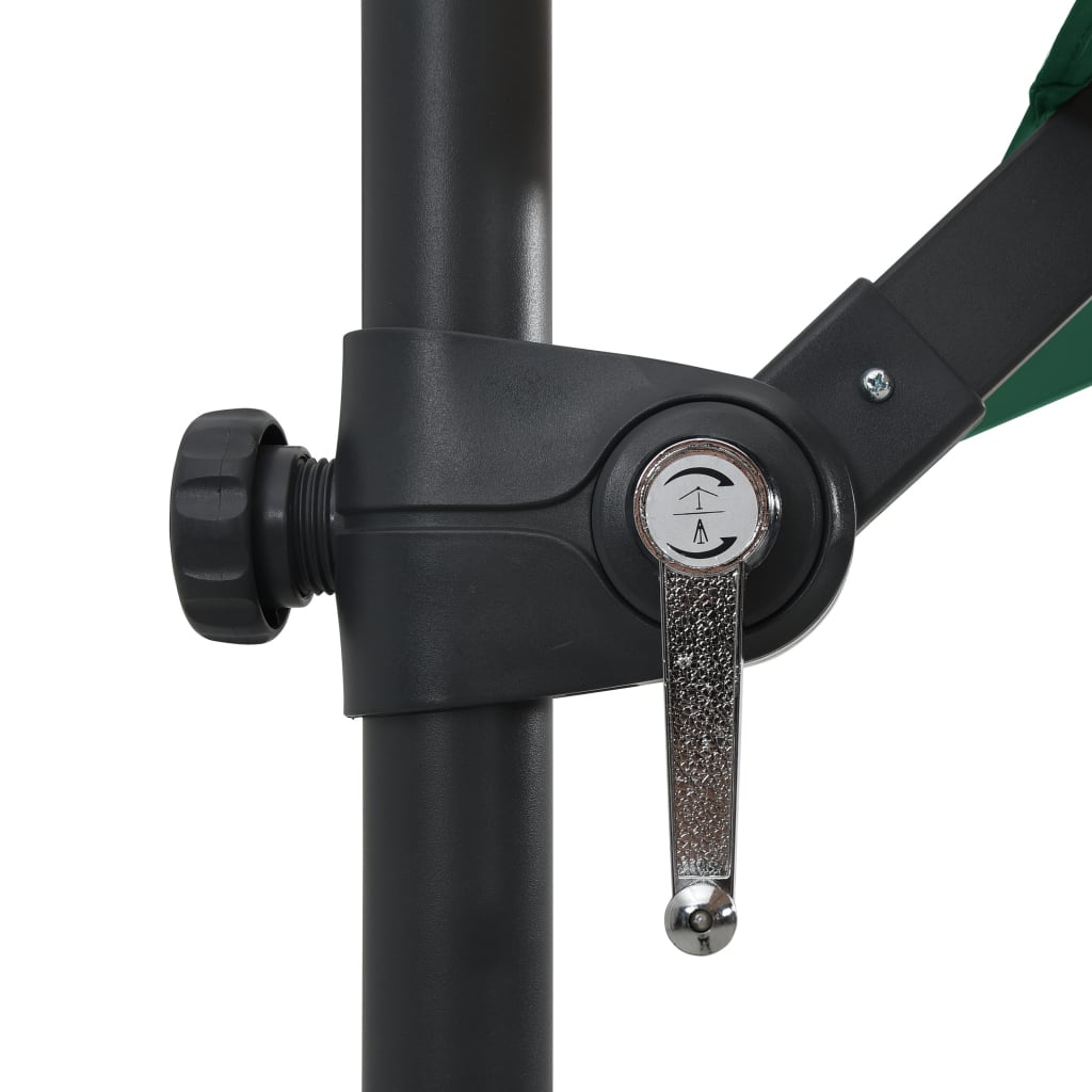 Cantilever Garden Parasol With Led Lights And Steel Pole