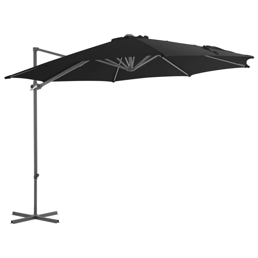 Cantilever Garden Parasol With Steel Pole 300 Cm