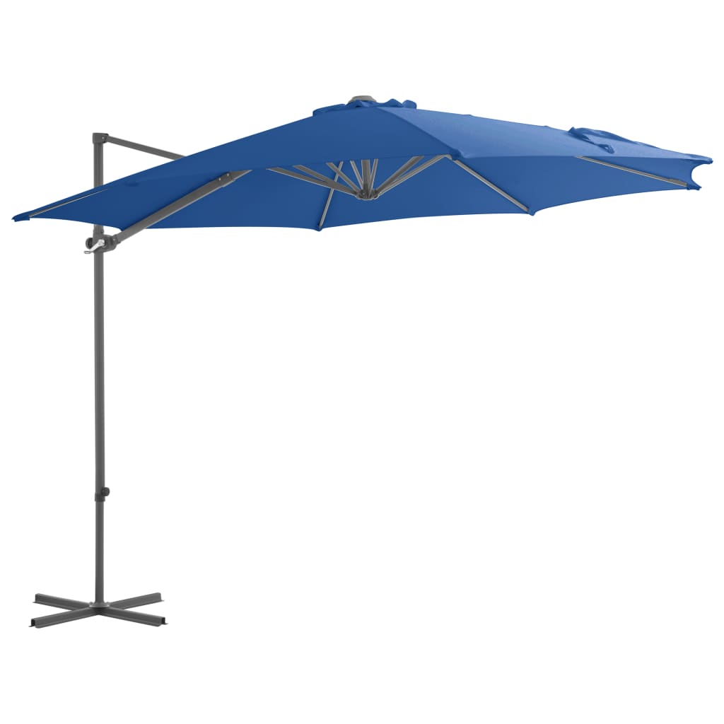 Cantilever Garden Parasol With Steel Pole 300 Cm