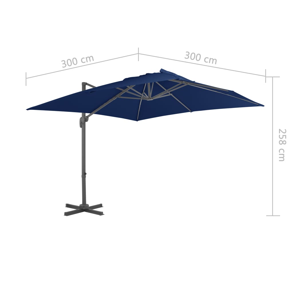Cantilever Garden Parasol With Aluminium Pole 3X3 M