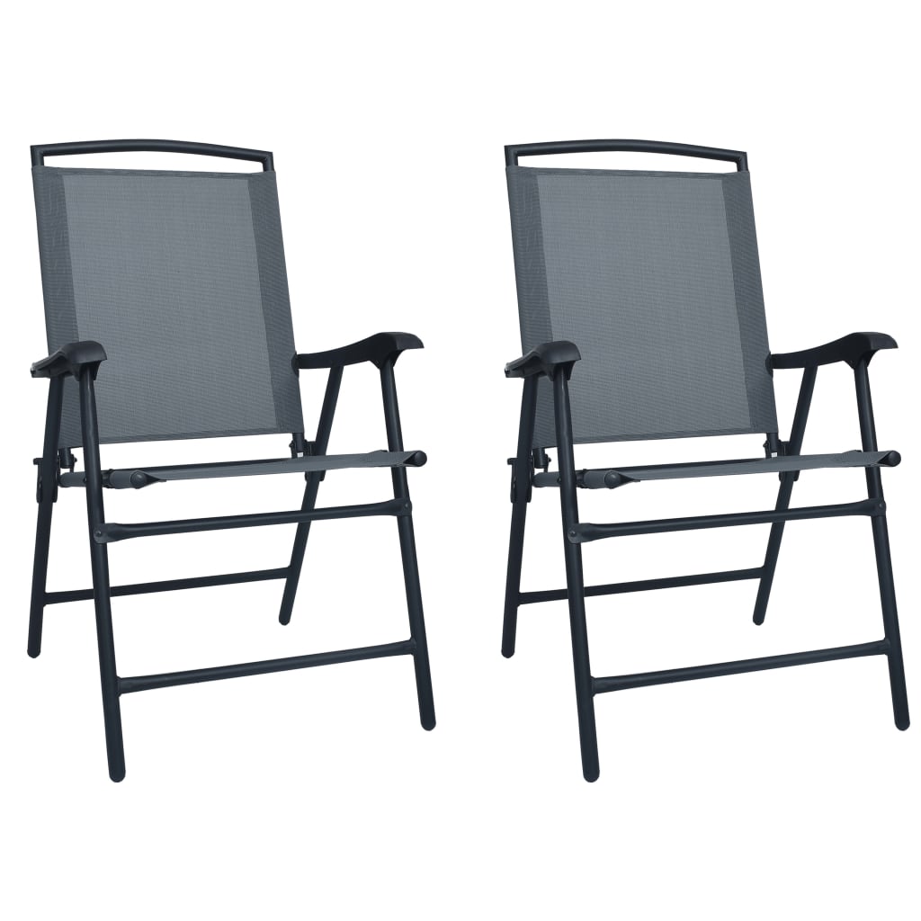 Folding Garden Chairs 2 Pcs Texilene
