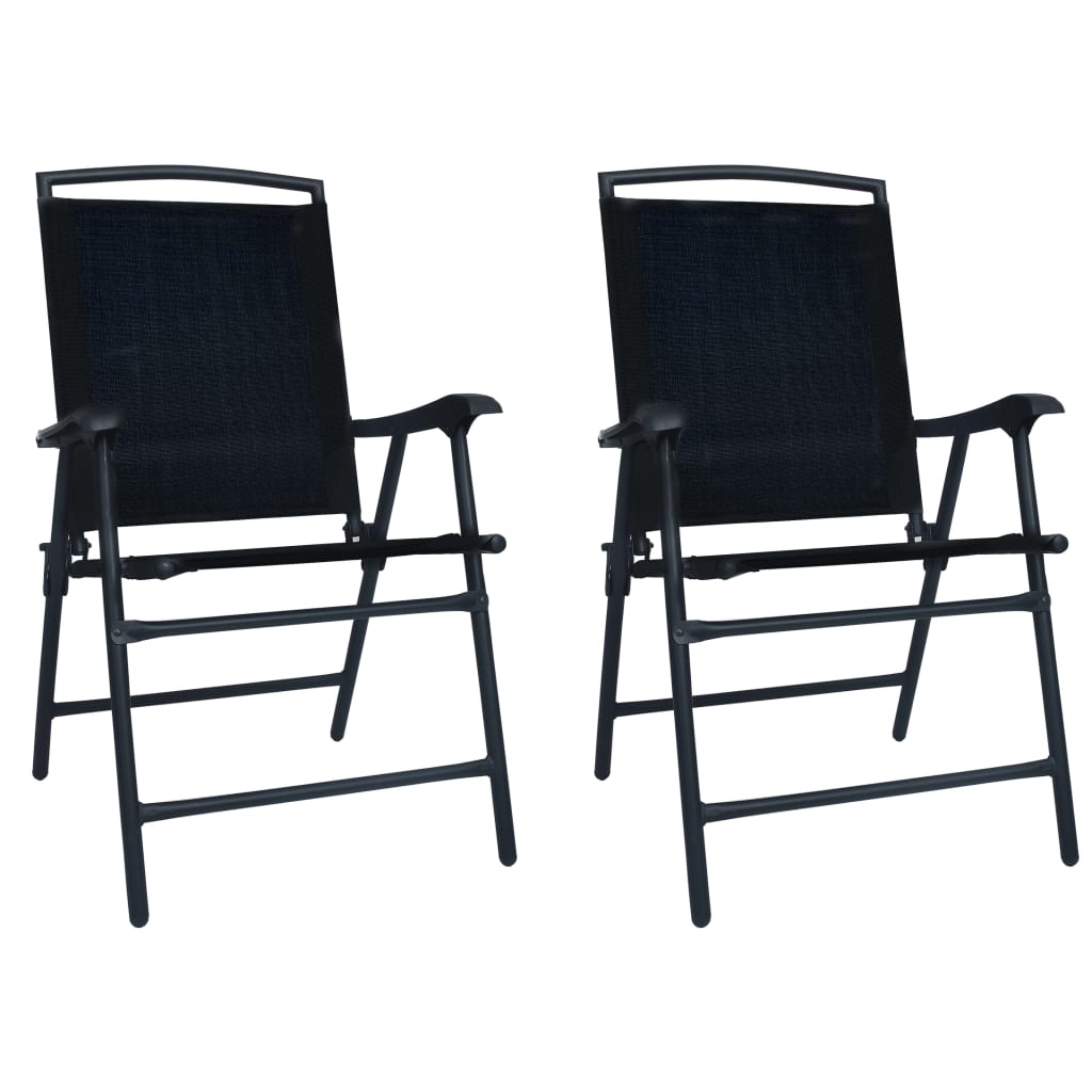 Folding Garden Chairs 2 Pcs Texilene