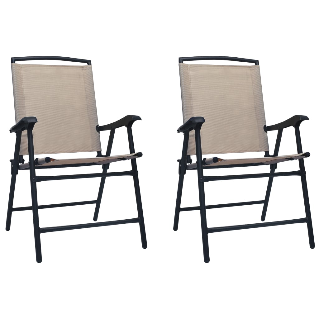 Folding Garden Chairs 2 Pcs Texilene