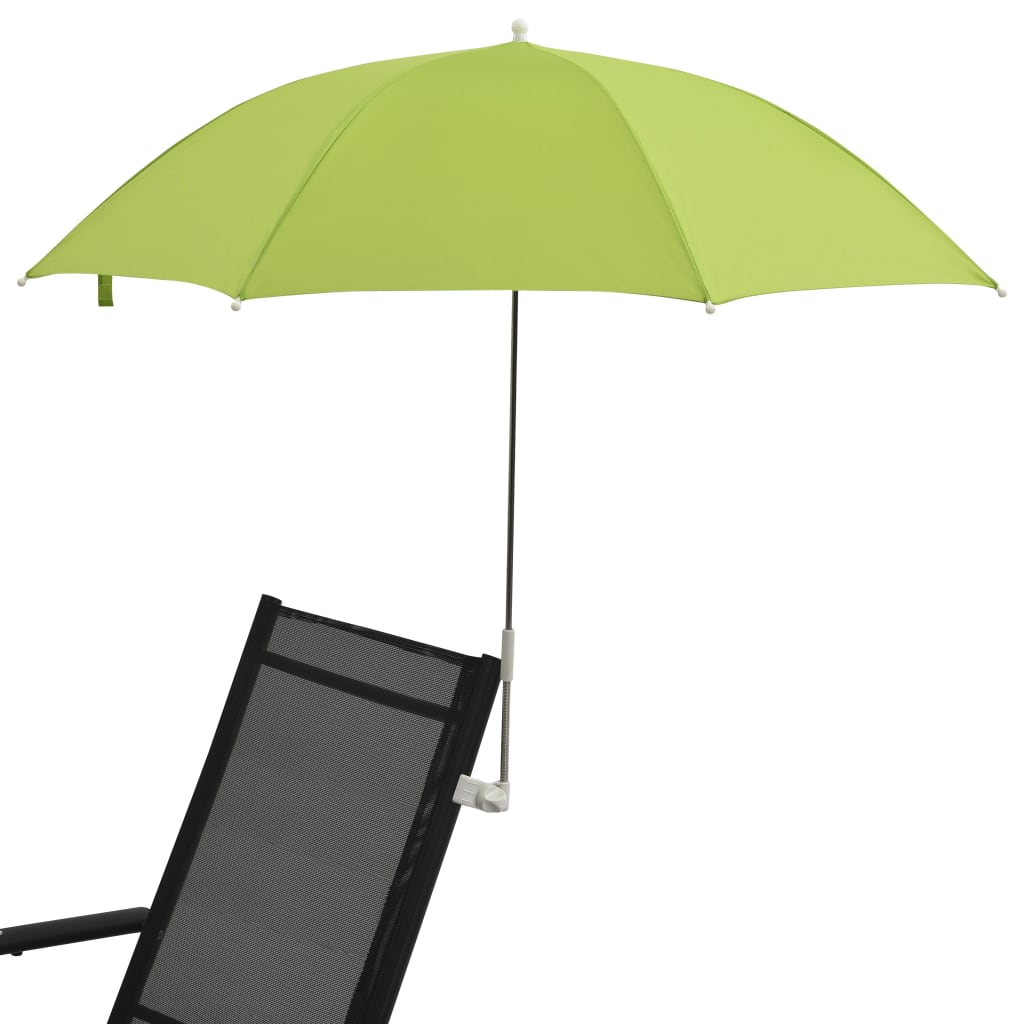 Camping Chair Parasols 2 Pcs Green 105 Cm