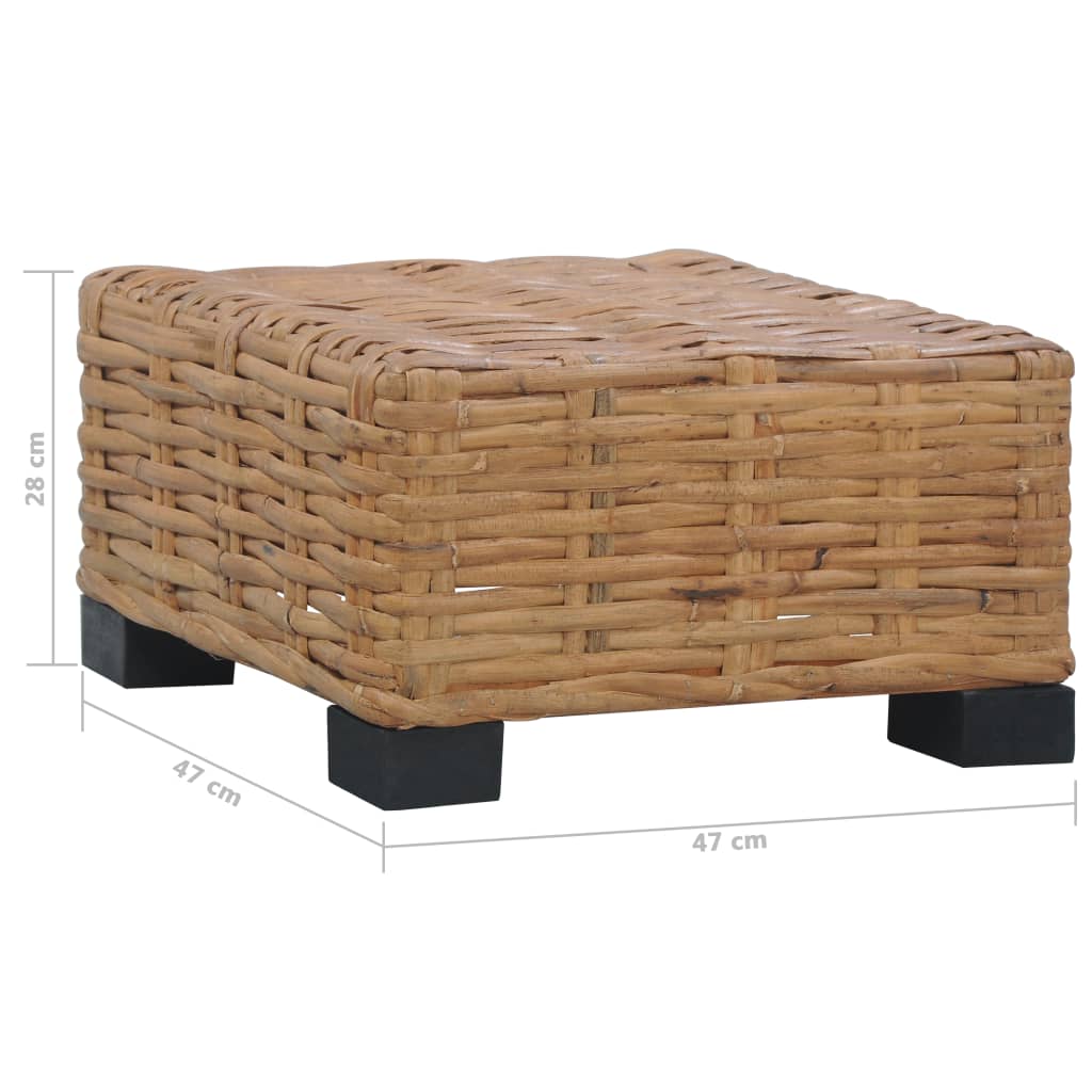 Coffee 47X47X28 Cm Natural Rattan