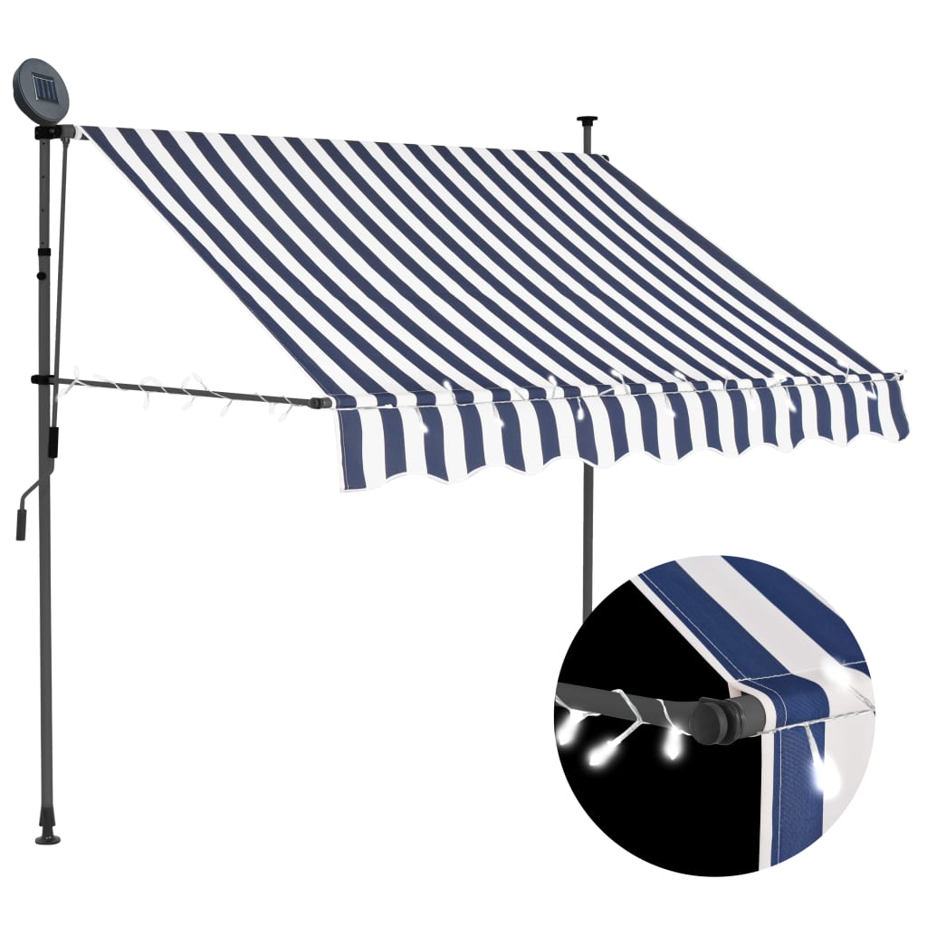 Manual Retractable Awning With Led