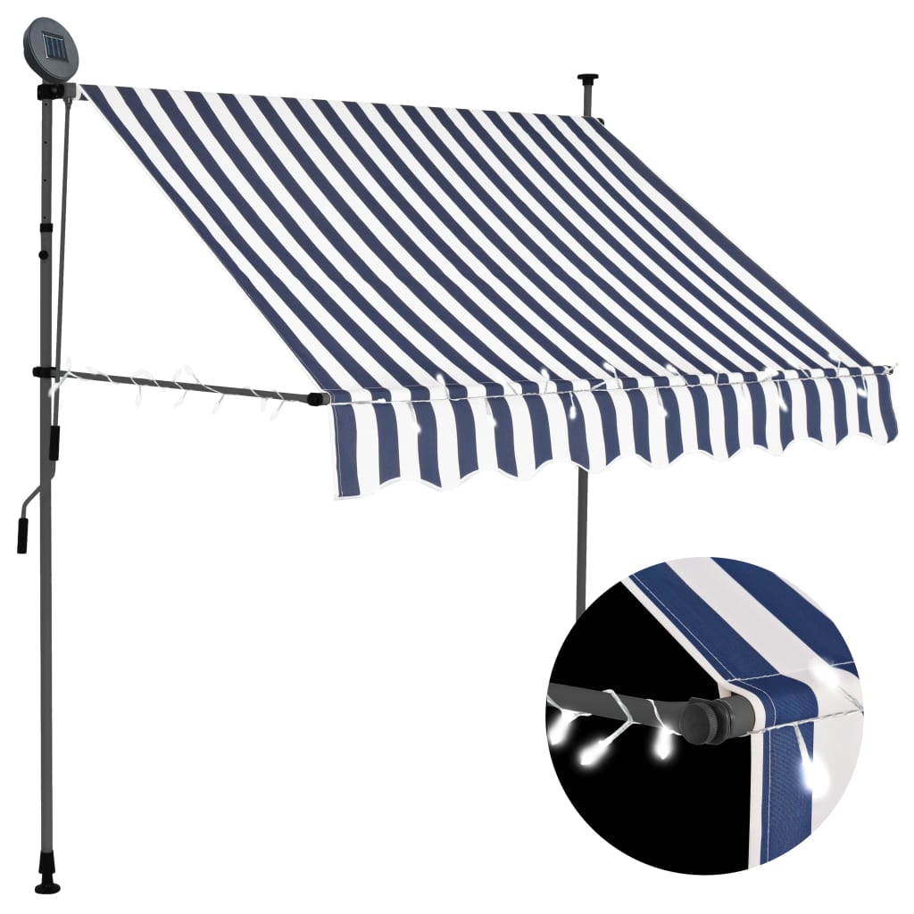 Manual Retractable Awning With Led