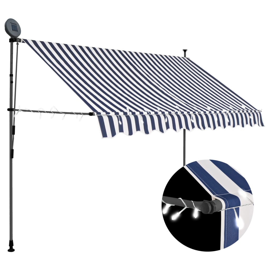 Manual Retractable Awning With Led