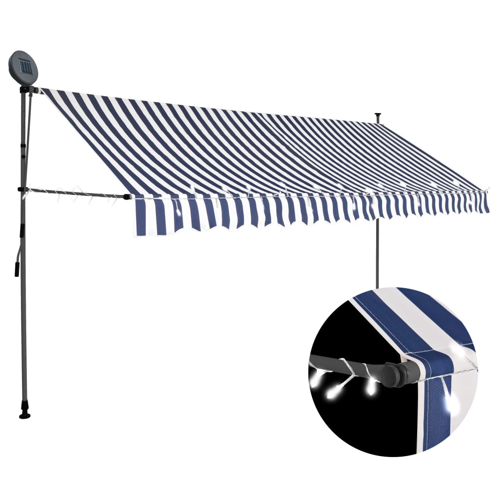 Manual Retractable Awning With Led