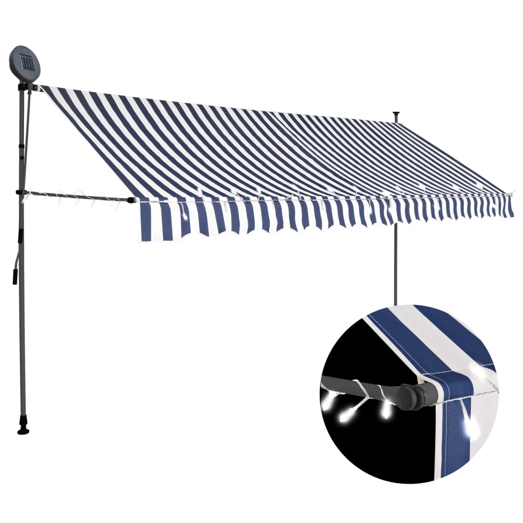 Manual Retractable Awning With Led