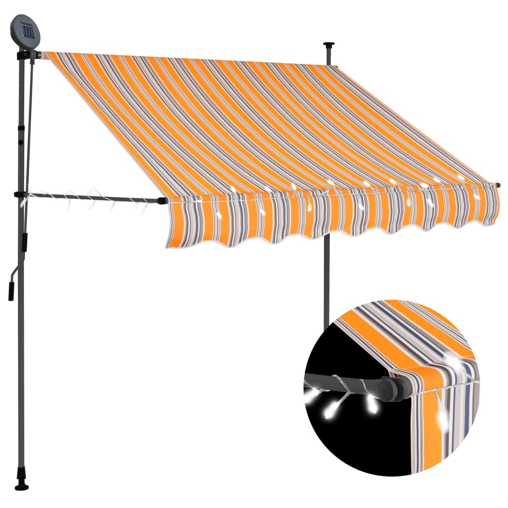 Manual Retractable Awning With Led