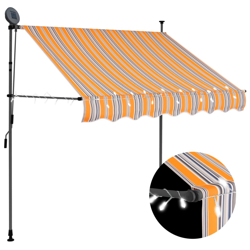 Manual Retractable Awning With Led
