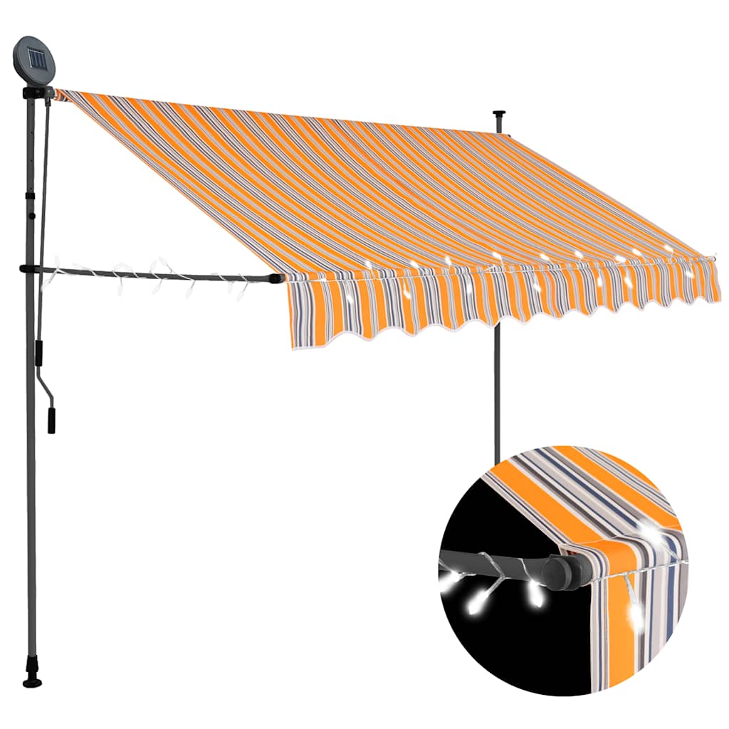 Manual Retractable Awning With Led