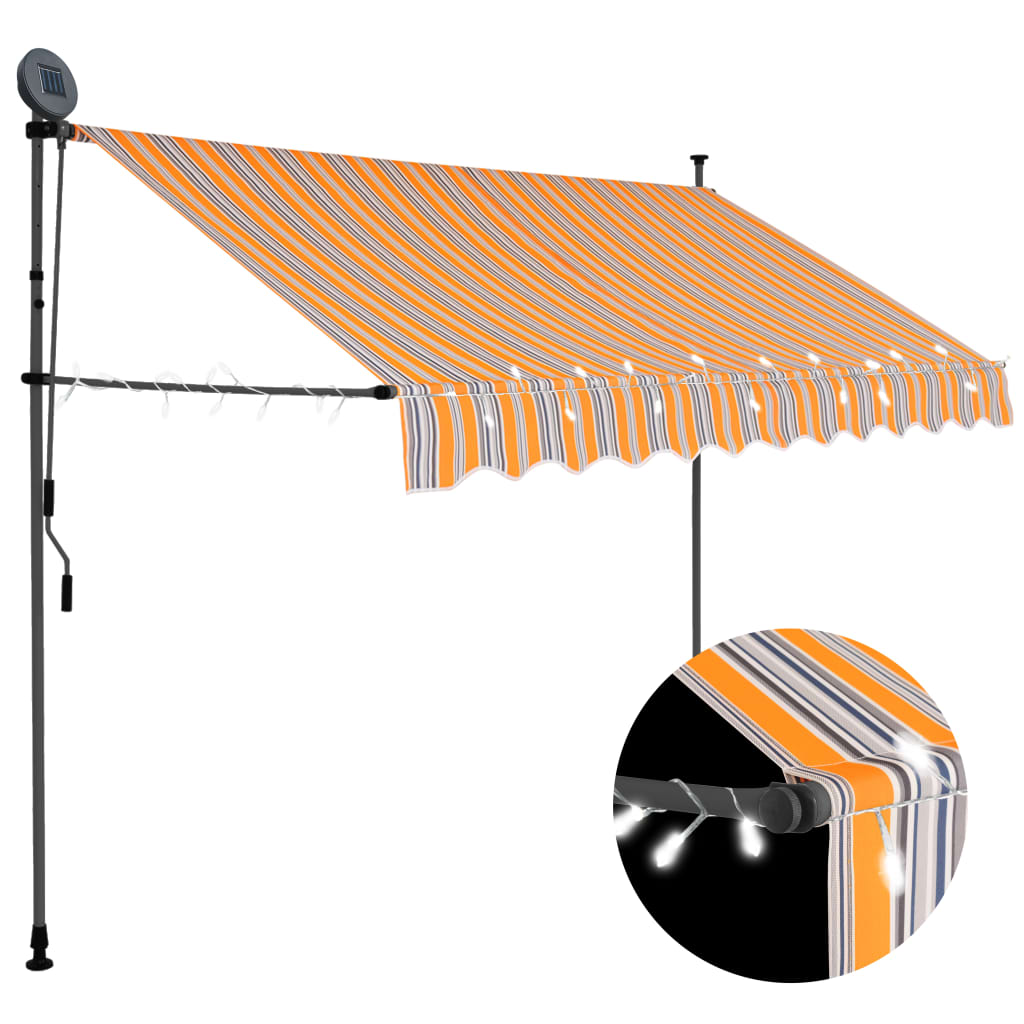 Manual Retractable Awning With Led