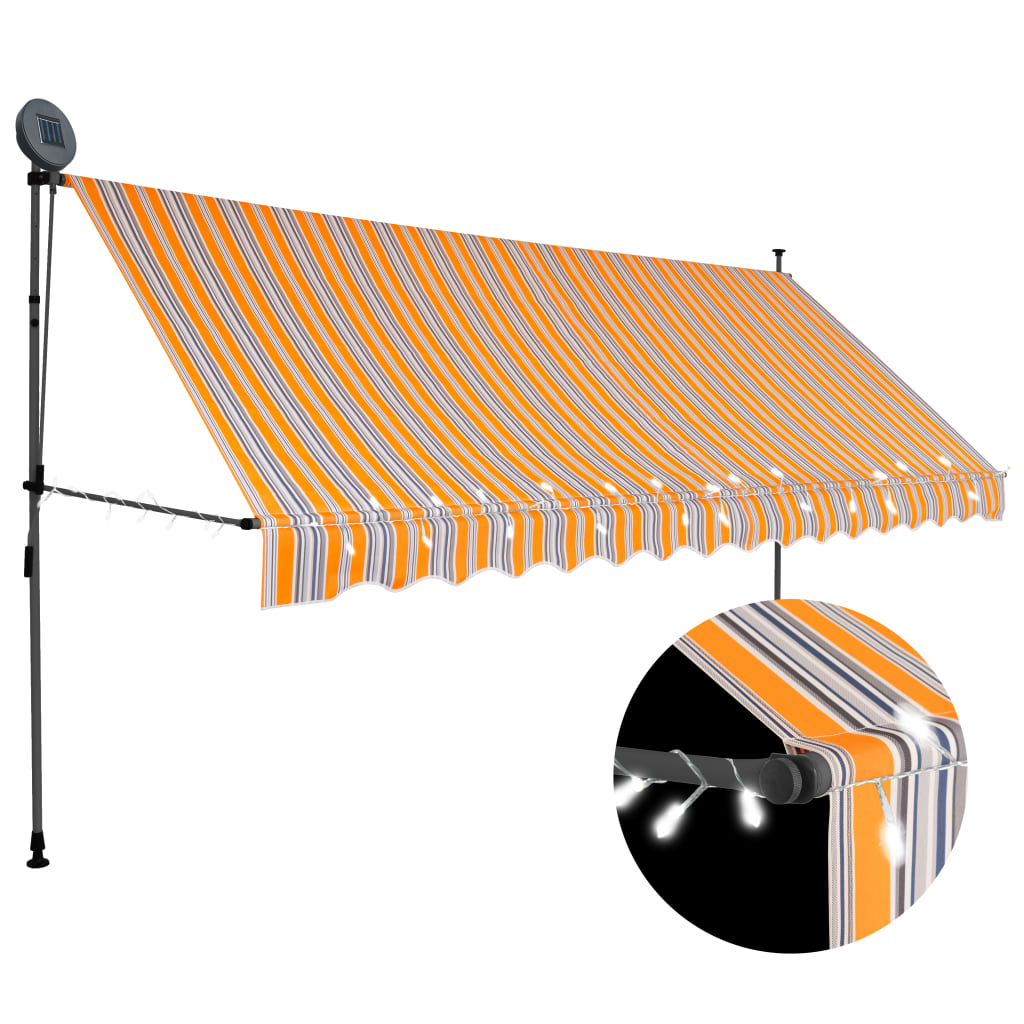 Manual Retractable Awning With Led