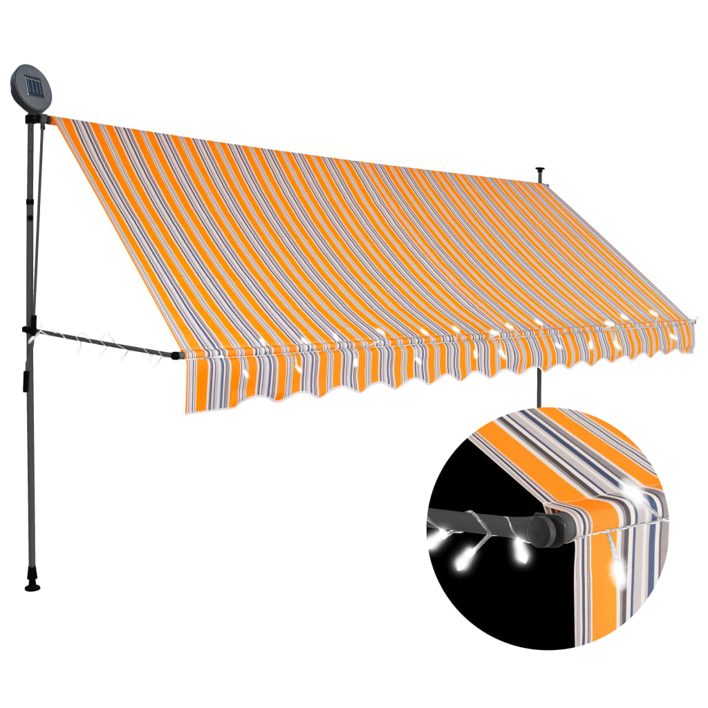 Manual Retractable Awning With Led